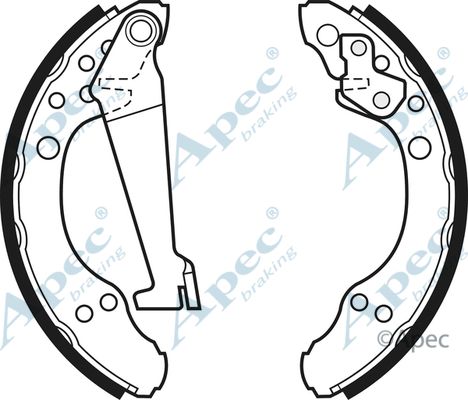 APEC BRAKING Bremžu loku komplekts SHU301